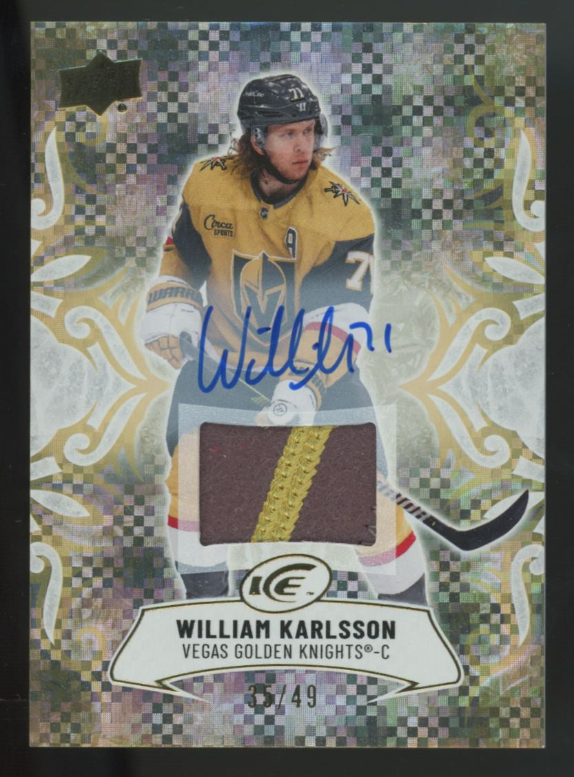 2024-25 Upper Deck Ice William Karlsson Gold Patch Auto /49 #3