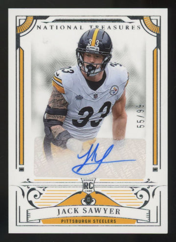 2025 Panini National Treasures Jack Sawyer RC Auto /99 #102