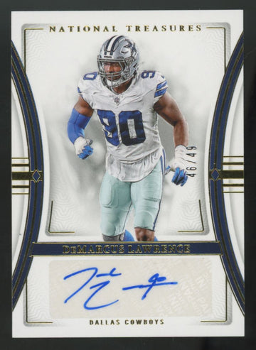2023 Panini National Treasures DeMarcus Lawrence Gold Auto /49 #SIG-DLE