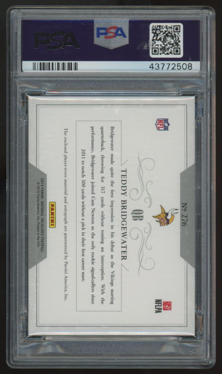 2014 National Treasures Teddy Bridgewater RC Century Patch Auto RPA /99 PSA 10