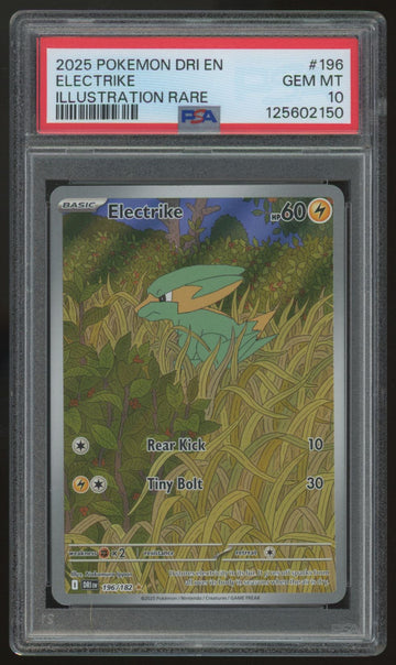 2025 Pokemon Electrike Destined Rivals Illustration Rare #196 PSA 10