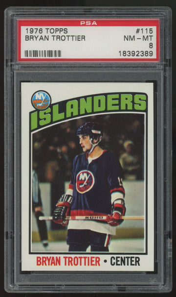 1976-77 Topps Bryan Trottier RC #115 PSA 8