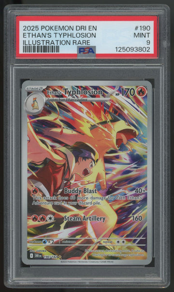 2025 Pokemon Ethan's Typhlosion Destined Rivals Illustration Rare #190 PSA 9