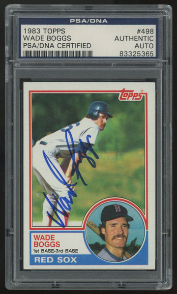 1983 Topps Wade Boggs RC Signed Auto #498 PSA/DNA Authentic