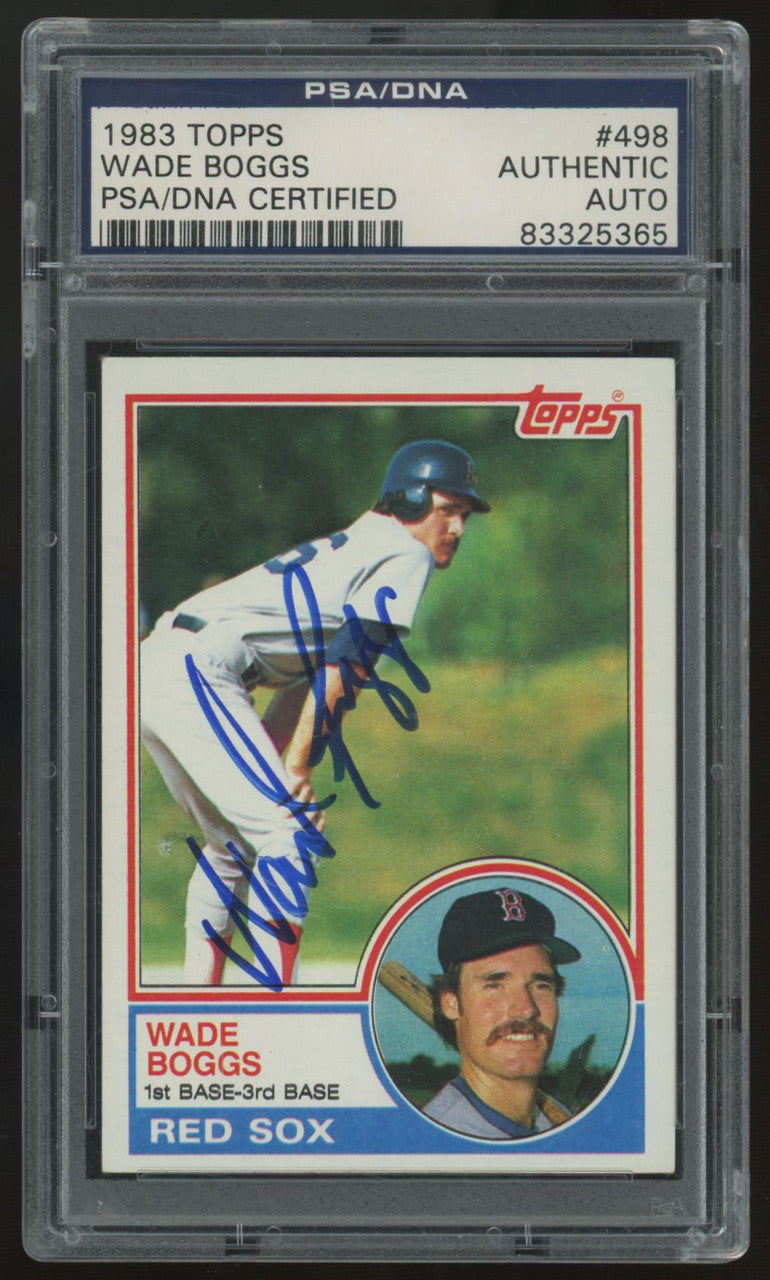 1983 Topps Wade Boggs RC Signed Auto #498 PSA/DNA Authentic