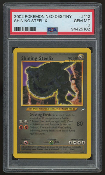 2002 Pokemon Shining Steelix Neo Destiny #112 PSA 10