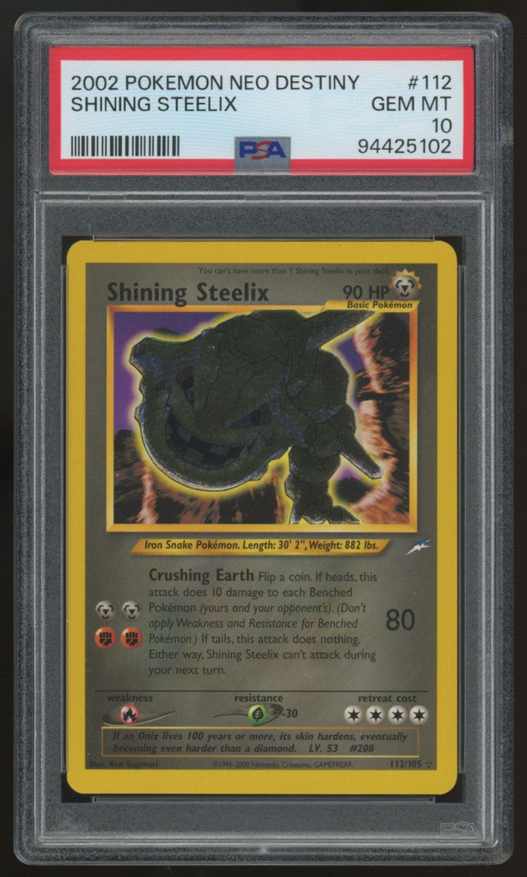 2002 Pokemon Shining Steelix Neo Destiny #112 PSA 10