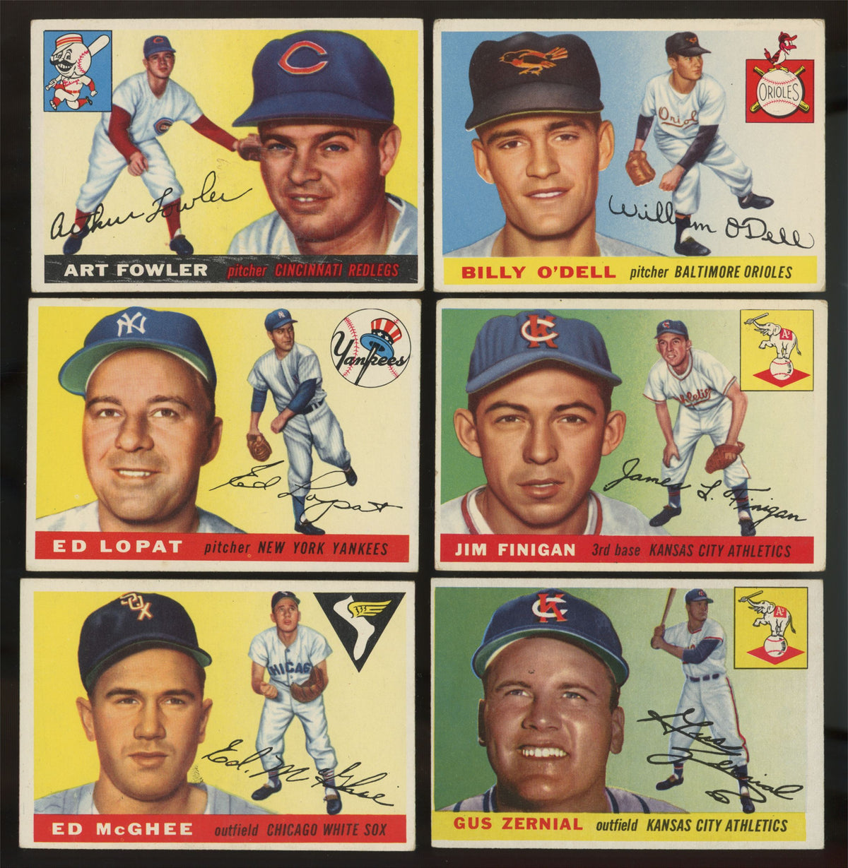 1954/1955/1956 Topps Baseball (Lot Of 18) VG