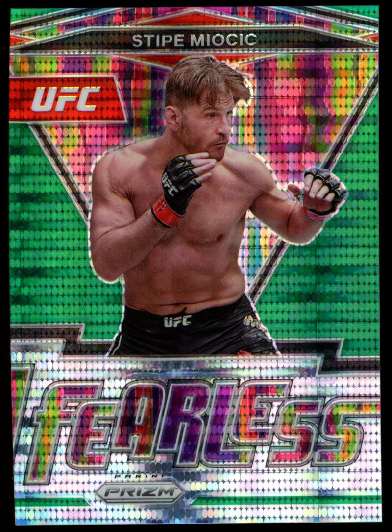 2022 Panini Prizm UFC Stipe Miocic Fearless Green Pulsar Prizm /25 #8