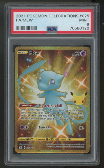 2021 Pokemon Mew Celebrations Full Art #025 PSA 9