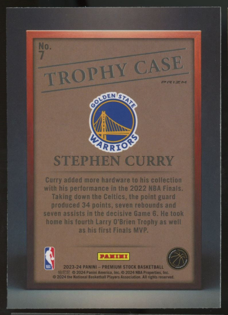 2023-24 Hoops Premium Stock Stephen Curry Trophy Case SSP #7