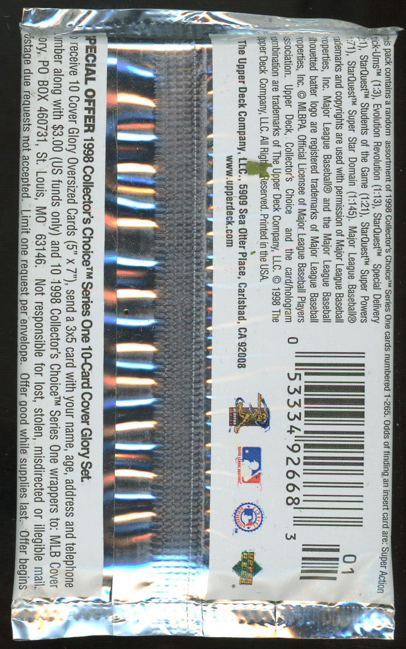 1998 Collector's Choice Series 1 Baseball Lot of 19 Sealed Packs