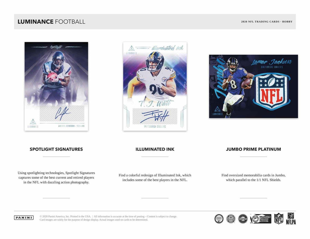 2020 Panini Luminance Football Hobby Box