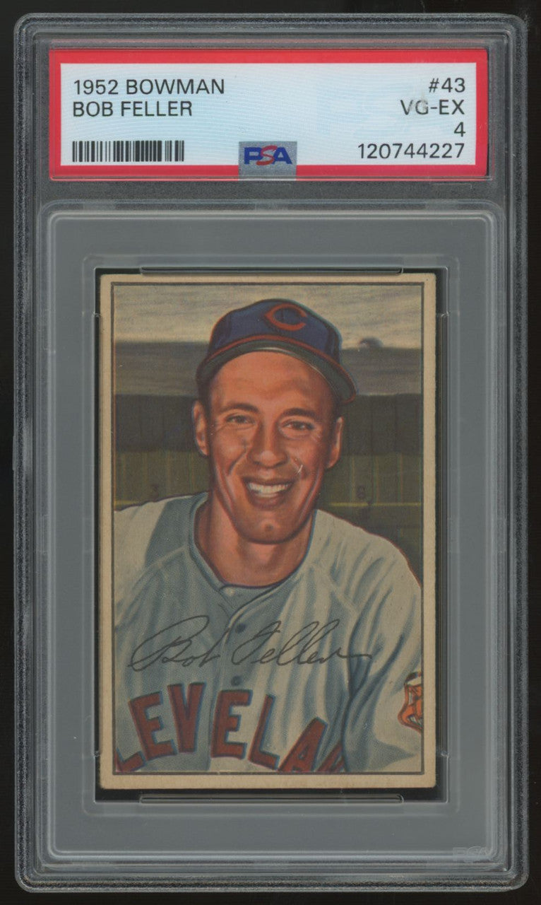 1952 Bowman Bob Feller #43 PSA 4