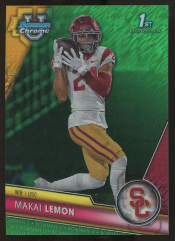 2023 Bowman University Chrome Makai Lemon 1st Green Shimmer /99 #160