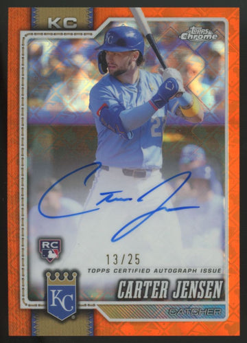 2026 Topps Chrome Logofractor Carter Jensen RC Orange Auto /25 #RA-CJ
