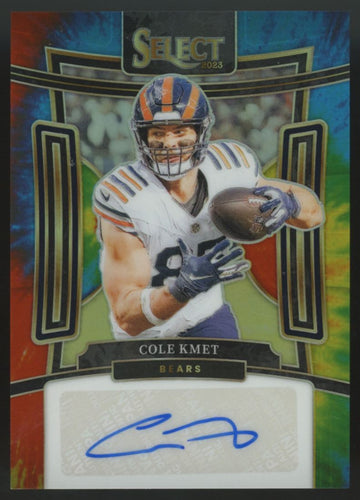 2023 Panini Select Cole Kmet Tie-Dye Auto /25 #SIG-CKM
