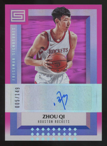 2017-18 Panini Status Zhou Qi RC Freshman Signatures Auto /149 #FS-ZQV