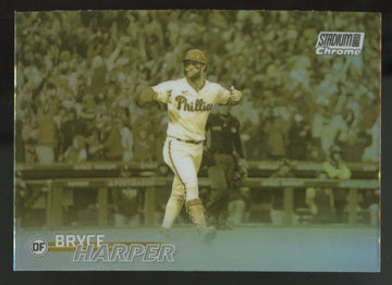 2023 Topps Stadium Club Bryce Harper Chrome Gold Minted SSP #1