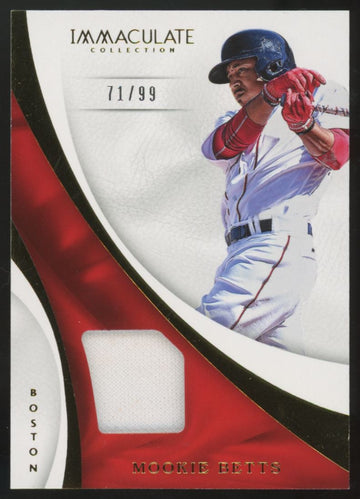 2017 Panini Immaculate Collection Mookie Betts Patch /99 #S-MB