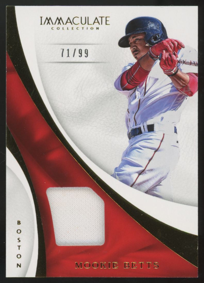 2017 Panini Immaculate Collection Mookie Betts Patch /99 #S-MB