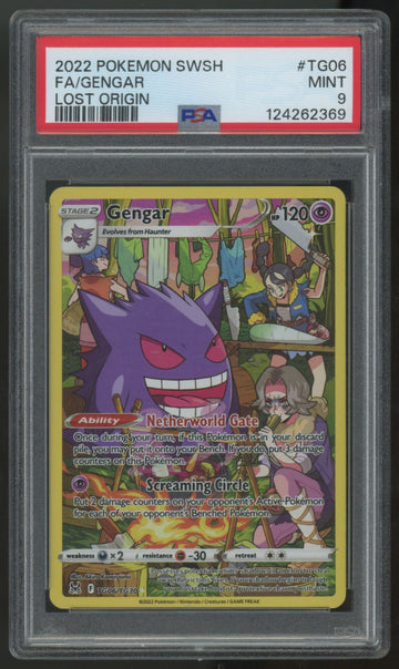 2022 Pokemon Gengar Lost Origin Full Art #TG06 PSA 9 (C)