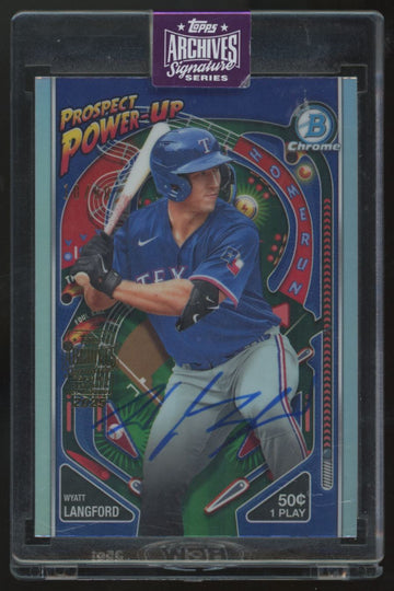 2025 Topps Archives Signature Series Wyatt Langford Auto /60 #PP-3