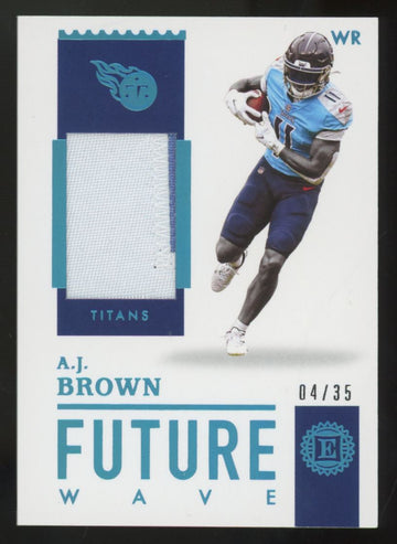 2020 Panini Encased A.J. Brown Sapphire Future Wave Patch /35 #FW-23