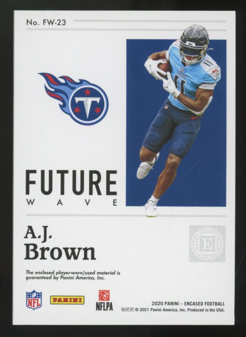 2020 Panini Encased A.J. Brown Sapphire Future Wave Patch /35 #FW-23