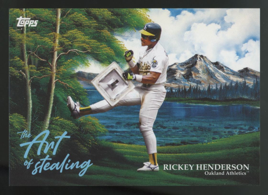 2025 Topps-Bob Ross Rickey Henderson The Art Of Stealing SSP #AOS-2
