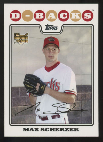 2008 Topps Updates & Highlights Max Scherzer RC #UH280