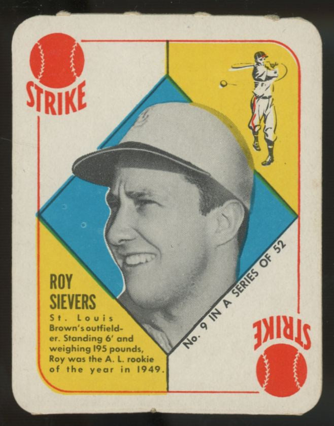 1951 Topps Red Back Roy Sievers #9 EX