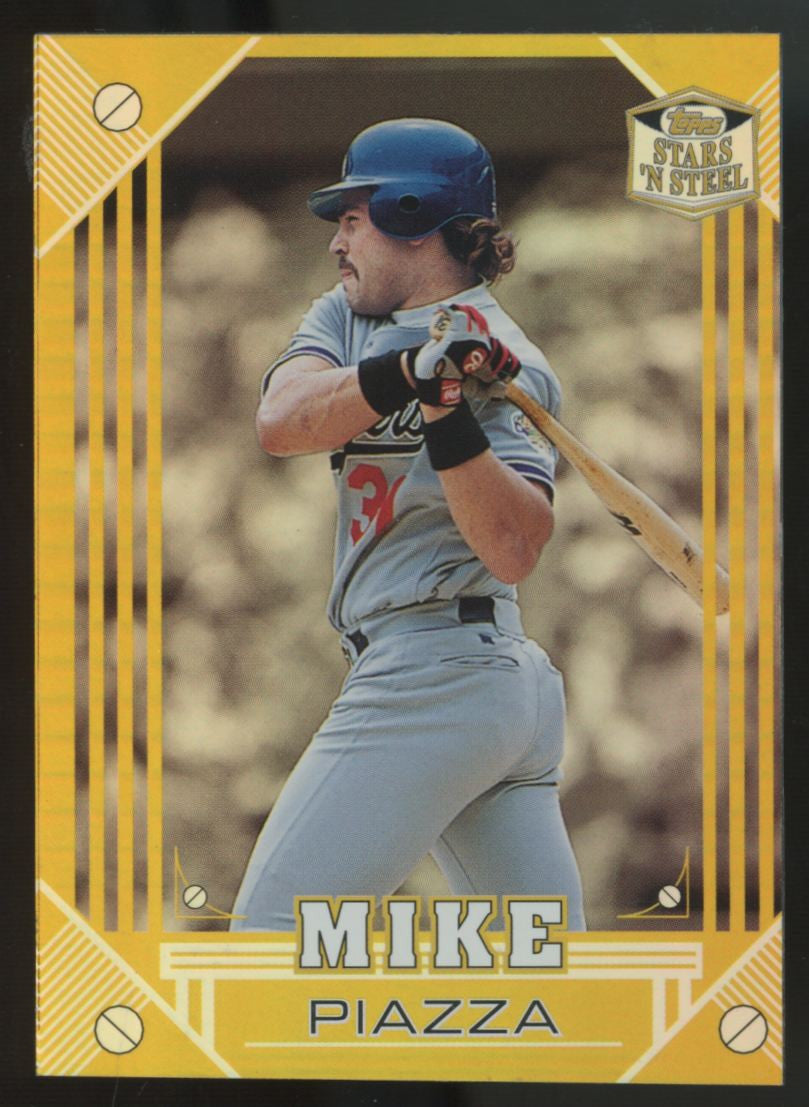 1998 Topps Stars 'N Steel Mike Piazza Holographic Gold Refractor #32