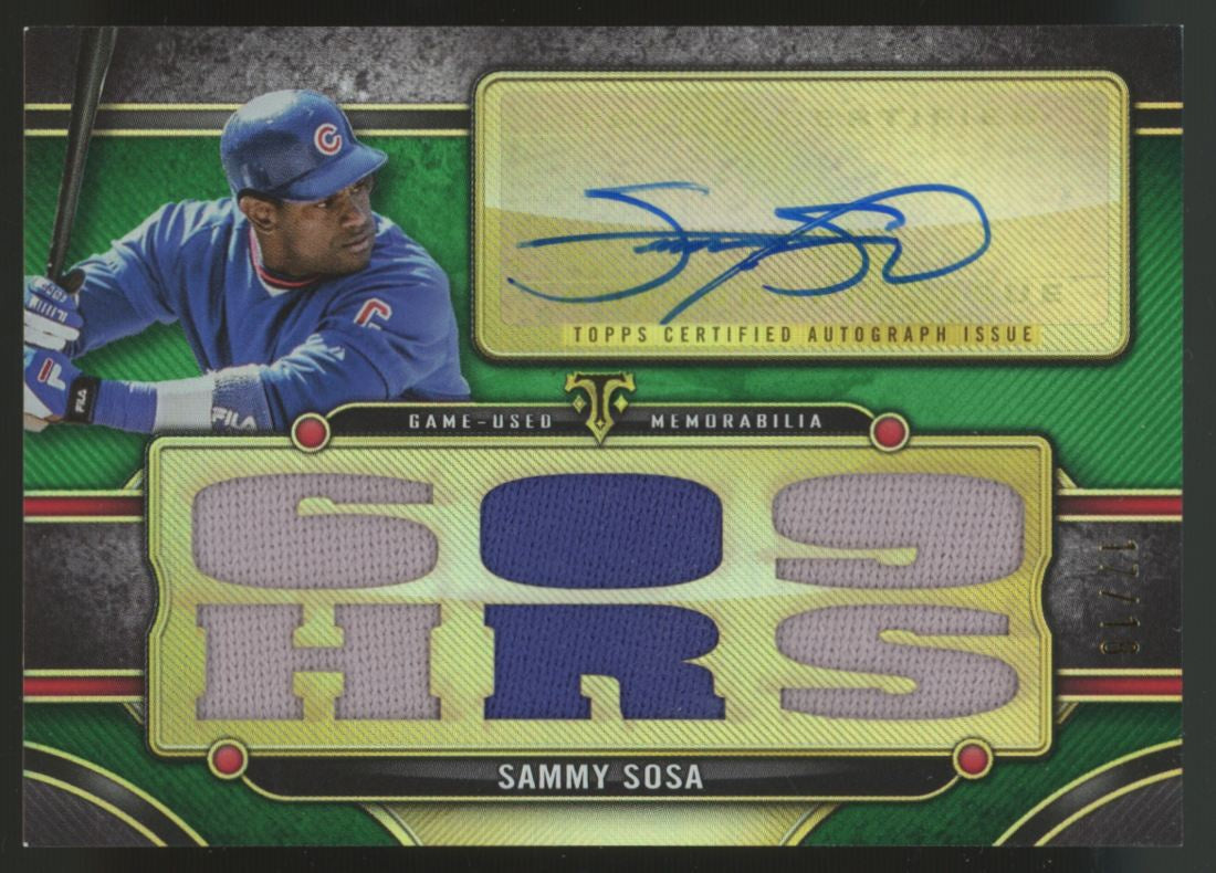 2024 Topps Triple Threads Sammy Sosa Emerald Auto Relics Patch /18 #TTAR-SS2
