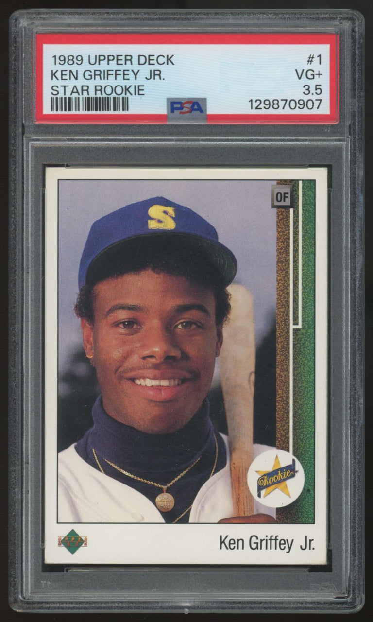1989 Upper Deck Ken Griffey Jr. RC Star Rookie #1 PSA 3.5