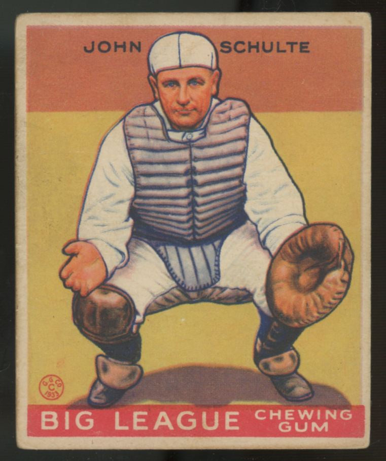 1933 Goudey John Schulte #186 VG/EX