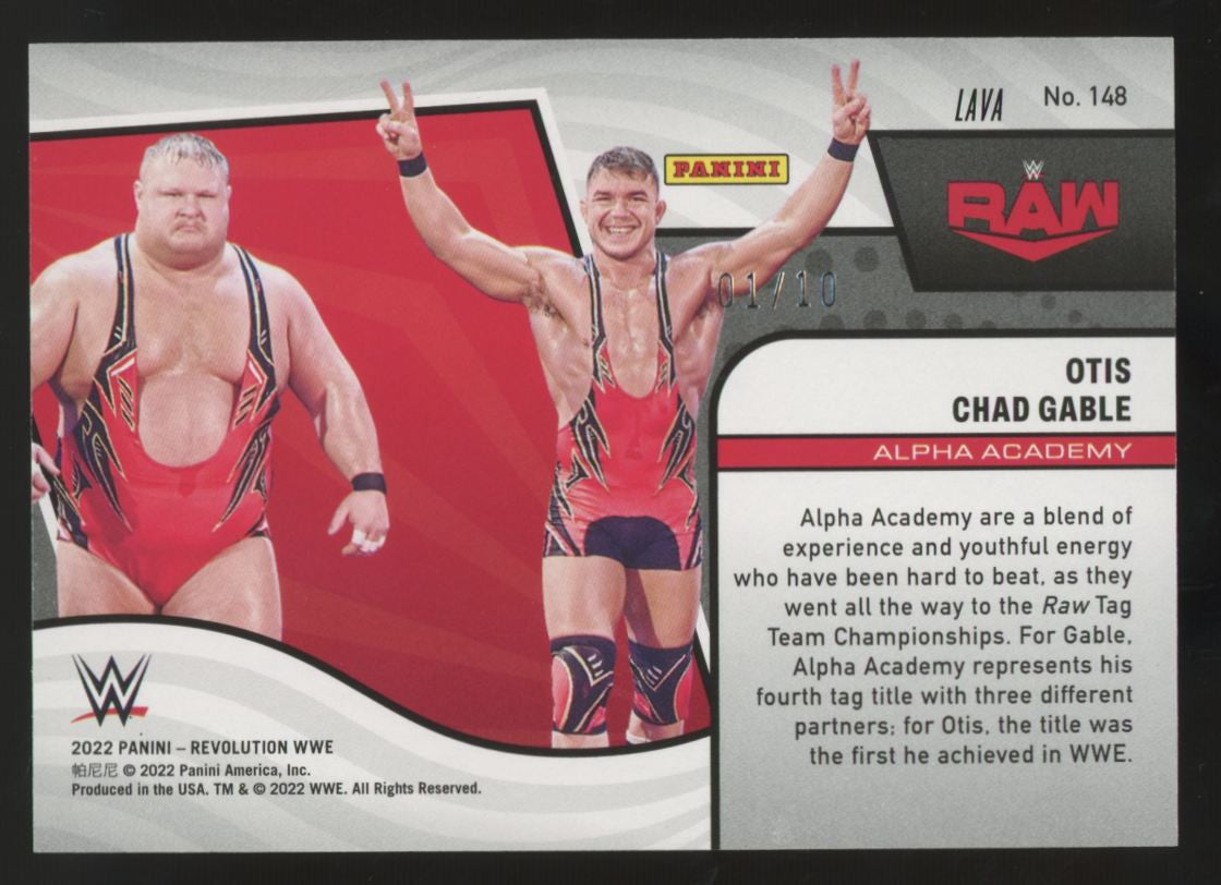 2022 Panini Revolution WWE Otis/Chad Gable Lava /10 #148