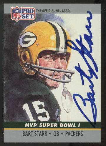 1990 Pro Set Bart Starr Signed IP Auto #1 JSA Authentic