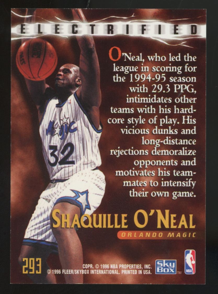 1995-96 Skybox Premium Shaquille O'Neal Electrified #293 NM "Q"