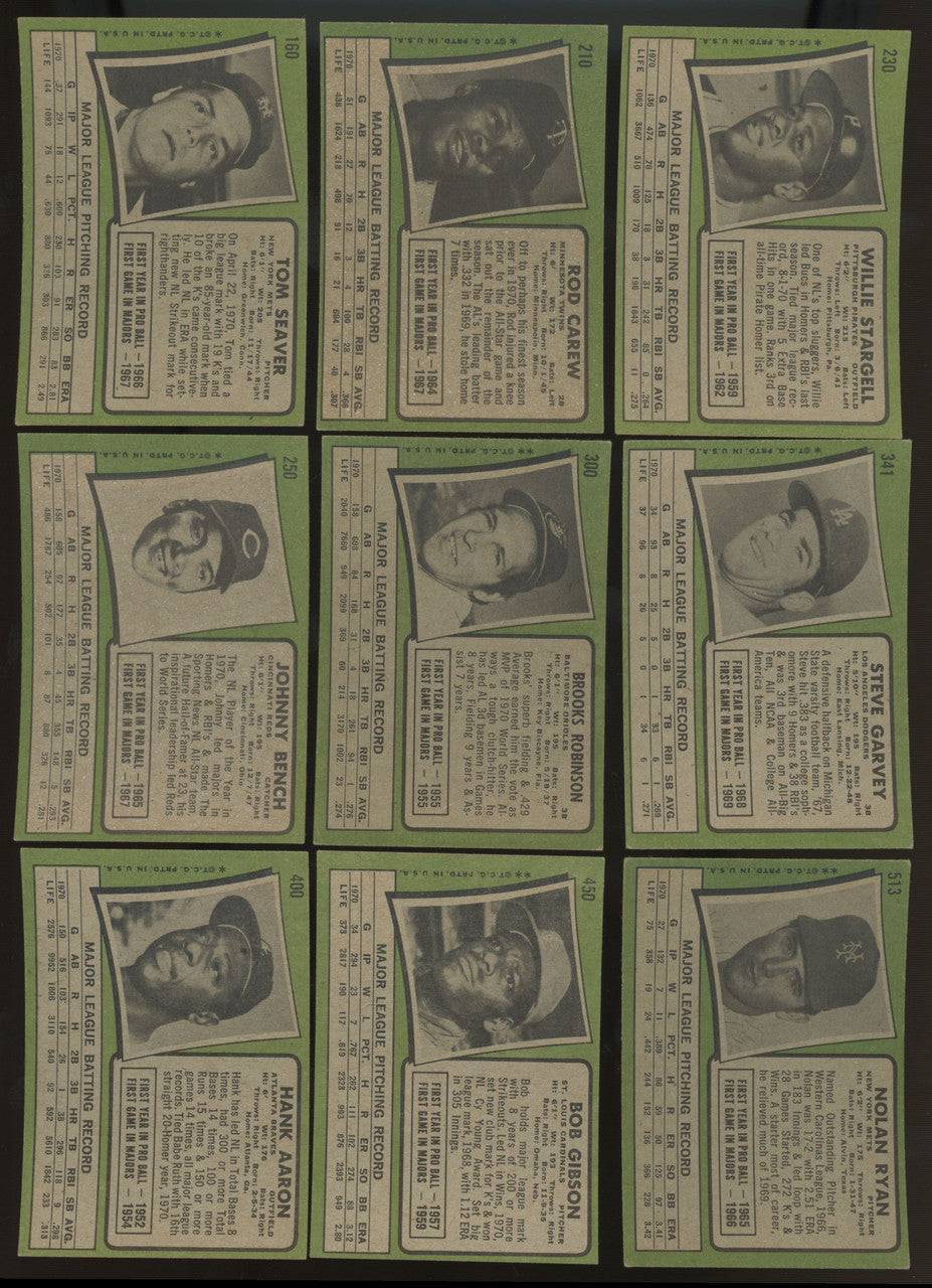 1971 Topps Baseball Series 1-4 Complete Set (523) VG-EX