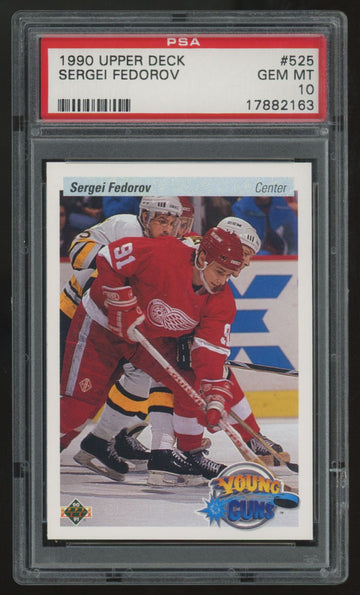 1990-91 Upper Deck Sergei Fedorov RC Young Guns #525 PSA 10