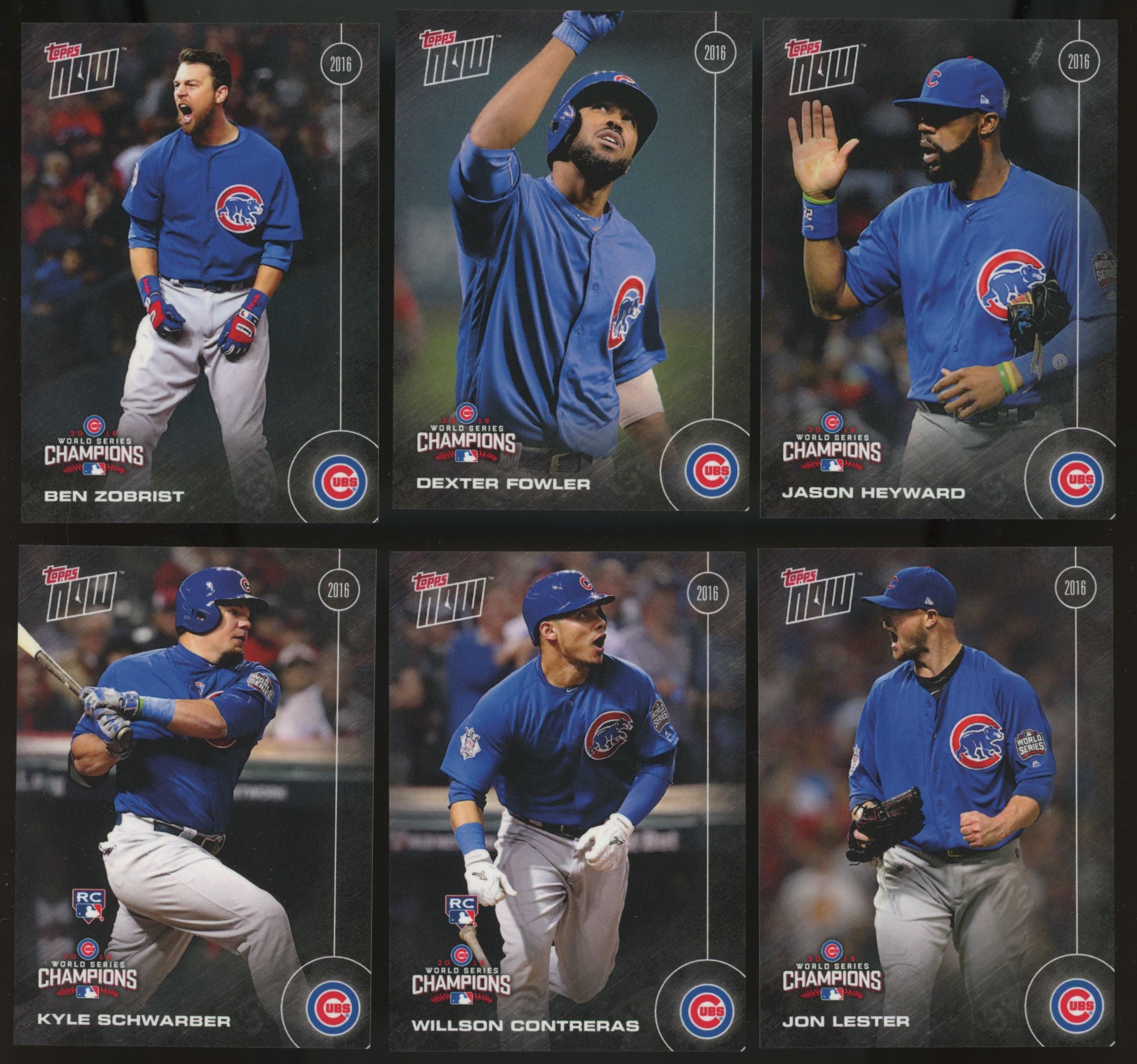 2016 Topps Now Chicago Cubs World Series Champions Complete Set (15/15)