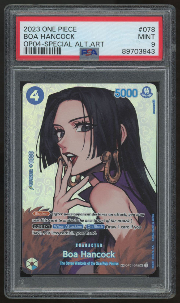 2023 Boa Hancock Kingdoms of Intrigue Special Alt Art #078 PSA 9