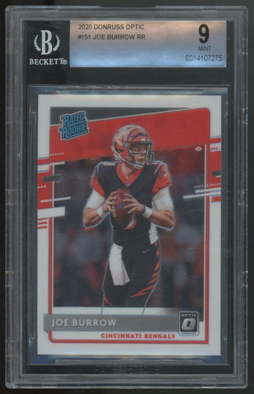 2020 Panini Donruss Optic Joe Burrow RC Rated Rookie #151 BGS 9