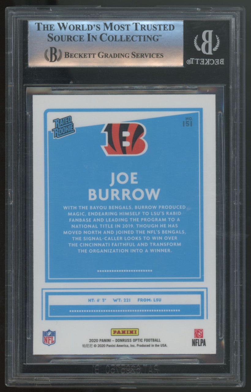 2020 Panini Donruss Optic Joe Burrow RC Rated Rookie #151 BGS 9