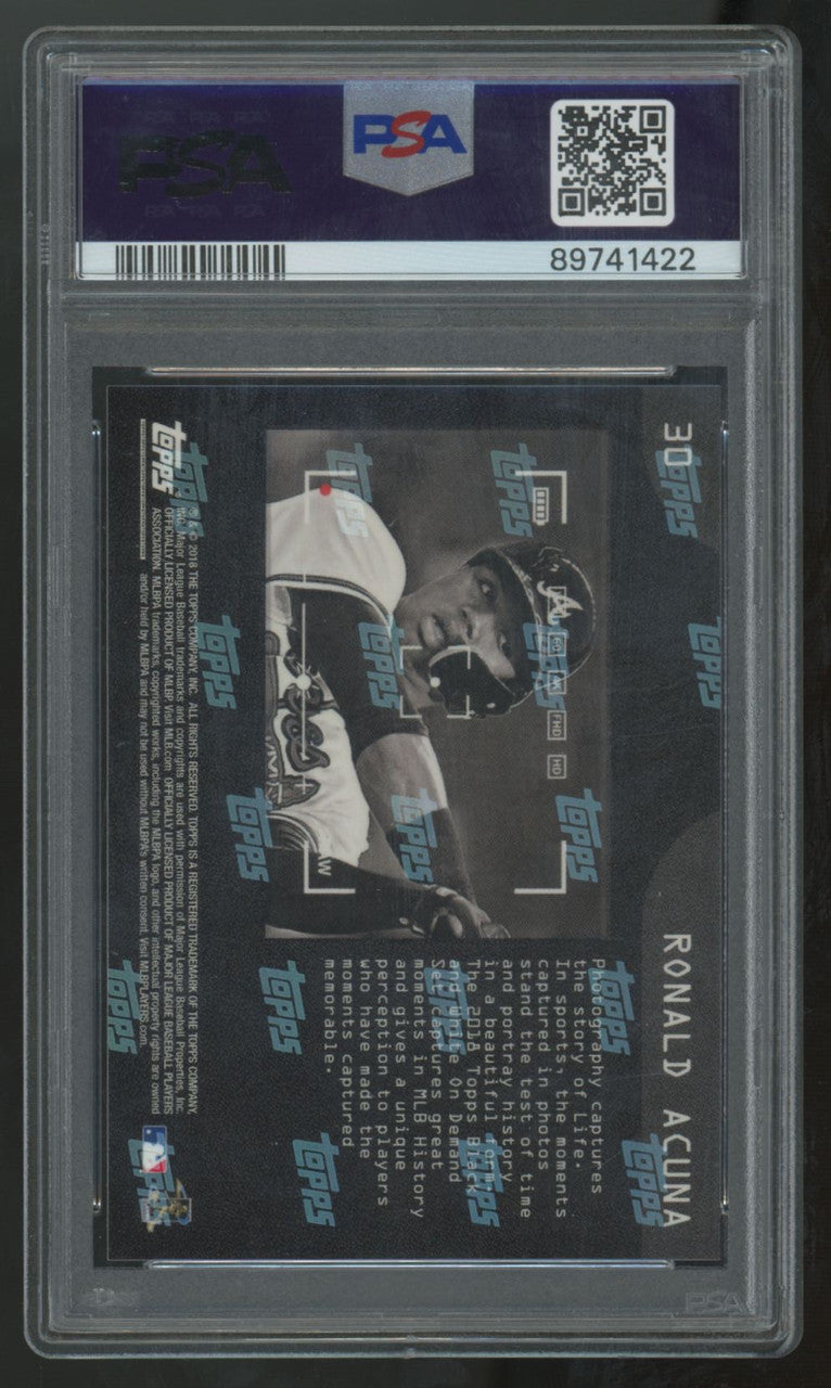 2018 Topps On Demand Ronald Acuna RC Black & White #30 PSA 10