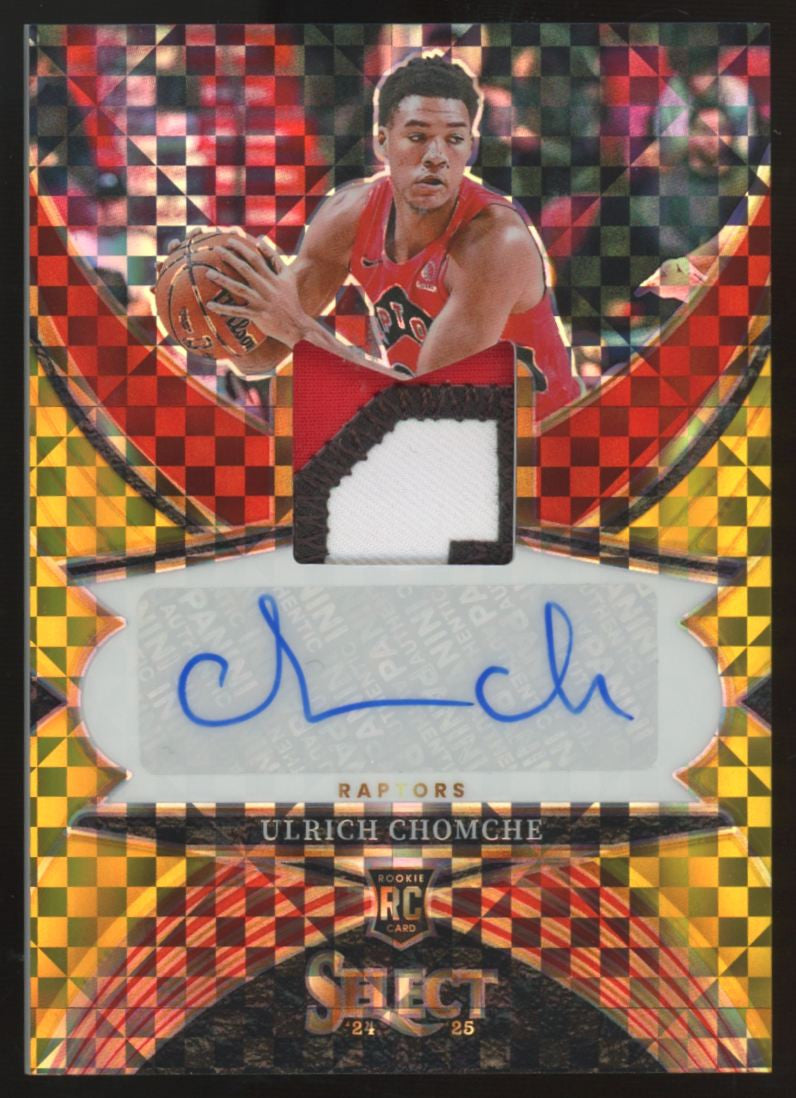 2024-25 Panini Select Ulrich Chomche RC Gold Prizm Patch Auto RPA /10 #RJA-ULR