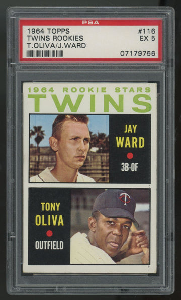 1964 Topps Jay Ward/Tony Oliva RC Rookie Stars #116 PSA 5