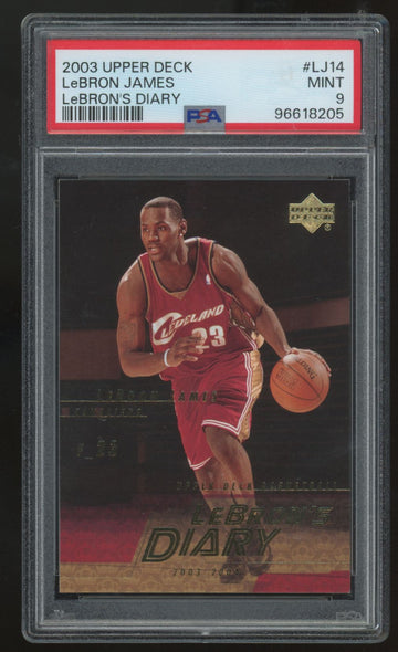 2003-04 Upper Deck LeBron James RC LeBron's Diary #LJ14 PSA 9