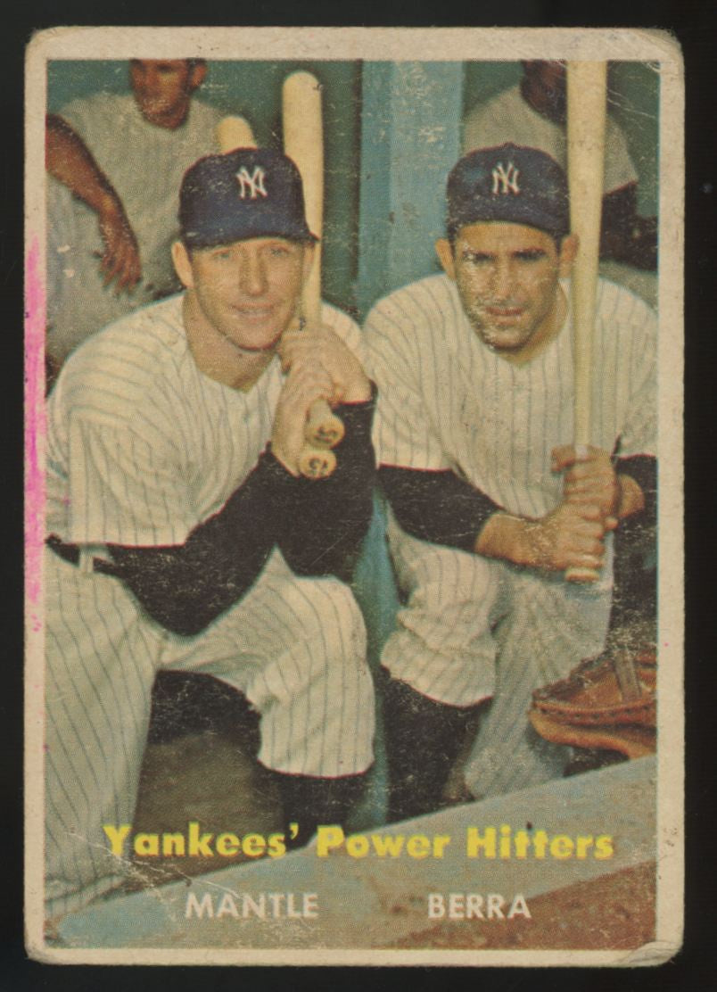 1957 Topps Mickey Mantle/Yogi Berra Yankees' Power Hitters #407 Poor (MK)